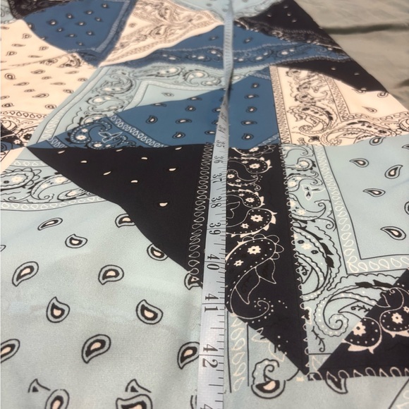 STAUD Blue Bandana Print Dress - Picture 4 of 8